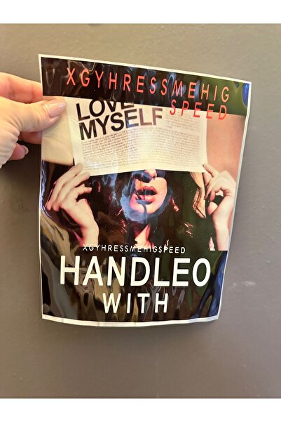 Gönülden Tasarım 23X18 cm Iron-On Transfer Printing Arma with Image of a Girl