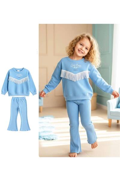 UNICORN Püskül detaylı kız çocuk takım