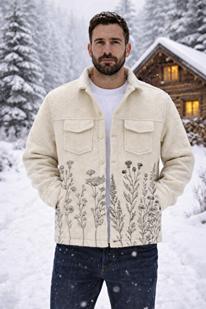 tiggirmoda Embroidered Wool Cashmere Jacket Comfortable Fit