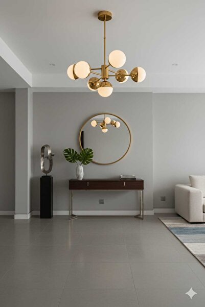 CanAydınlatma 7 Top Gold Solona 3 Renk LED MODERN Avize