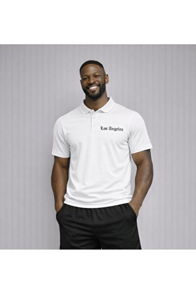 NOFLEN Ανδρικό μπλουζάκι με στάμπα Los Angeles και λαιμόκοψη πόλο