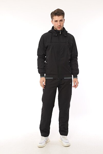 SOCCER Inside Is Polar Twill Fabric Hooded Large Size Men's Tracksuit Set 4445