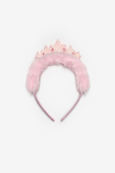 Le Mabelle Pink Feather Star Figured Girl's Crown