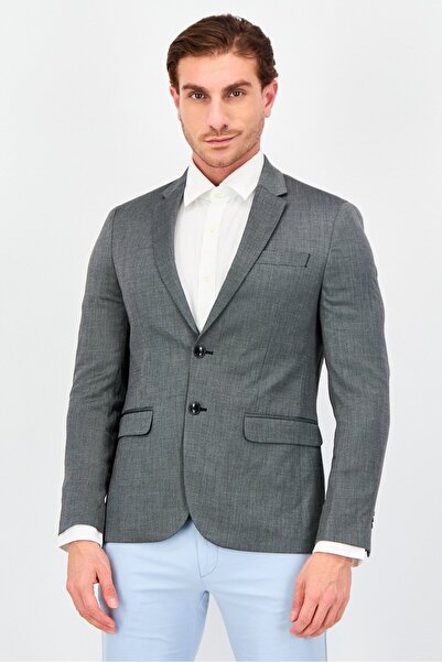 CELIO Men Slim Fit Long Sleeve Checkered Casual Blazer, Multicolor