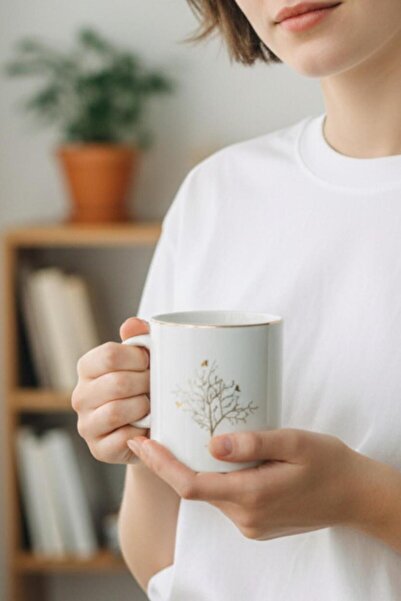 ALBETTO Luxury Porcelain Mug 350 ml Tree of Life Gilded