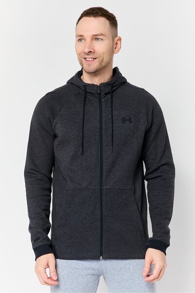 Under Armour Men Fitted Long Sleeve Outdoor Hoodie, Dark Grey