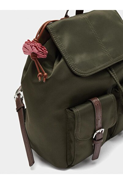 PARFOIS Charm'lı Teknik Kumaş Sırt Çantası