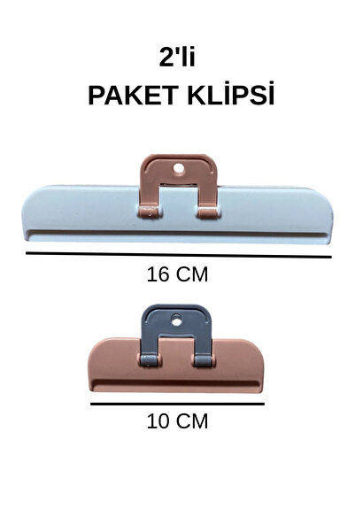 PudraLuna 2'Li Büyük Boy Hava Aldırmaz Paket Mandalı, Poşet, Cips, Torba Sakl...