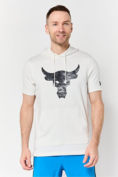 Under Armour Men Sportswear Fit Short Sleeve Outdoor Hoodies, White