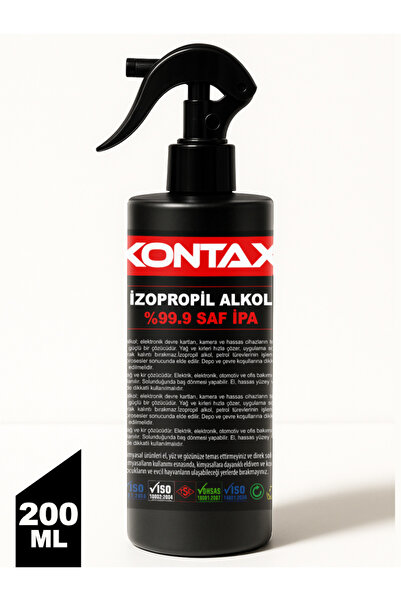 KONTAX SAF İPA %99,9 İZOPROPİL ALKOL 200 ml
