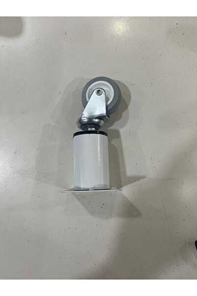 KARAPOLAT 4 Adet Beyaz Mobilya Koltuk Sehpa Ayağı Tekerlekli 360derece Dönmek...