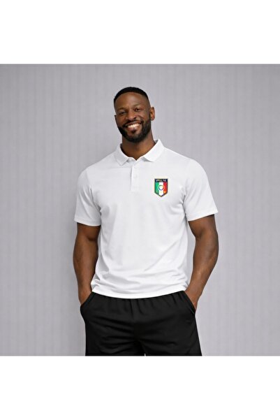 NOFLEN Men's Italy Printed Polo Neck T-Shirt
