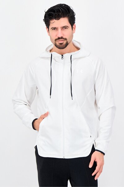 Under Armour Men Loose Fit Long Sleeve Training Jacket, White