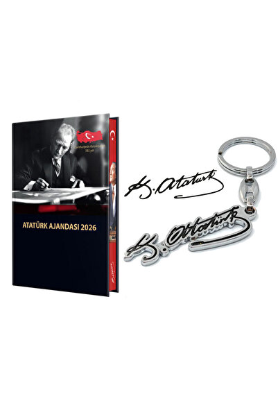 aprom Atatürk 2026 Ajanda Yıllık Atatürk Ajandası 17x24 cm - Hediye Seti + 3x...