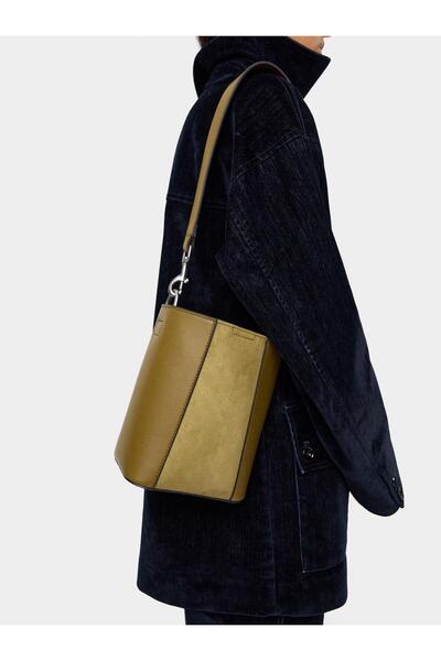 PARFOIS Kontrast Dokulu Bucket Çanta