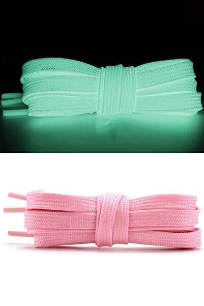 hapshoe Fluorescent Neon Pink 1 cm Thick 1 Pair Flat Sneaker Laces