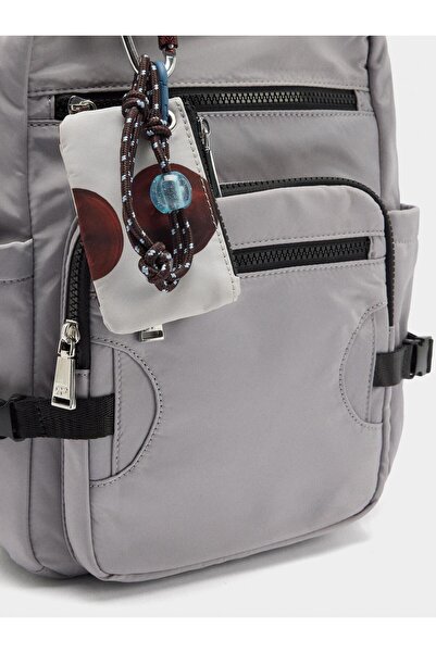 PARFOIS Charm'lı Teknik Kumaş Sırt Çantası