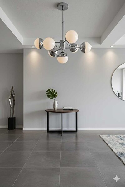 CanAydınlatma Krom 7 Top Solona 3 renk LED modern AVİZE