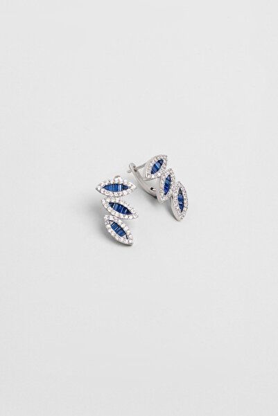 So CHIC... Yakamoz Yansıması 18 Ayar Beyaz Altın Kaplama Gümüş Küpe