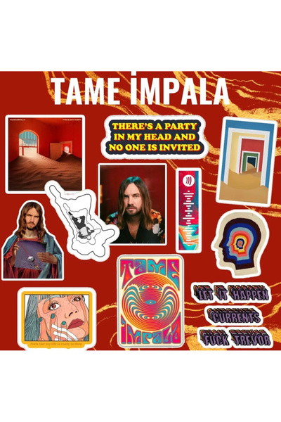 Clementine Jewellery Tame Impala Sticker Seti | Laptop Notebook Telefon Etike...