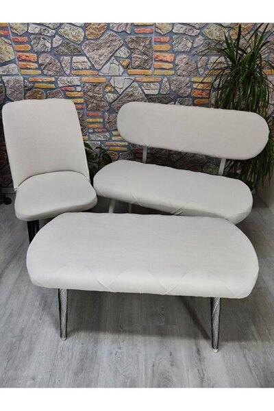 kılıfteks Bench ve Puf Takımı Kılıf Seti - 2 Sandalye, 1 Bench, 1 Puf Örtüsü