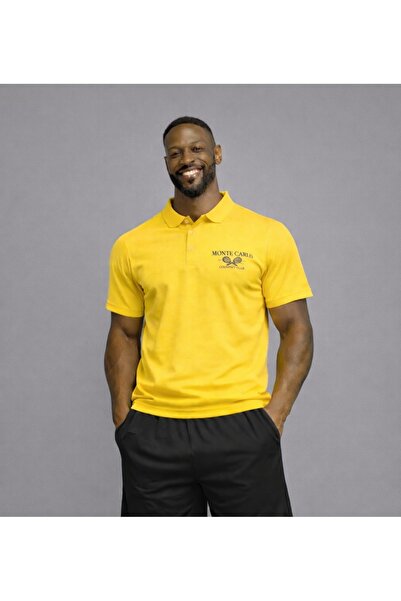 NOFLEN تي شيرت مونت كارلو مطبوع للرجال ذو ياقة بولو