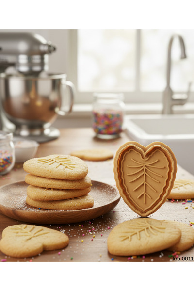 EGATOPTAN Thin Vein Heart Leaf Shaping Mold Cookie Dough Cutter Play and Suga...