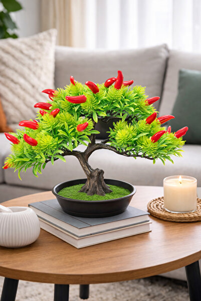 ENG PARTİ DÜNYASI Cobalt I Artificial Pepper Tree Brown Oval Decorative