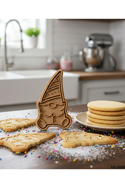EGATOPTAN Christmas Gnome Shaping Mold Cookie Dough Cutter Set with Long Hat