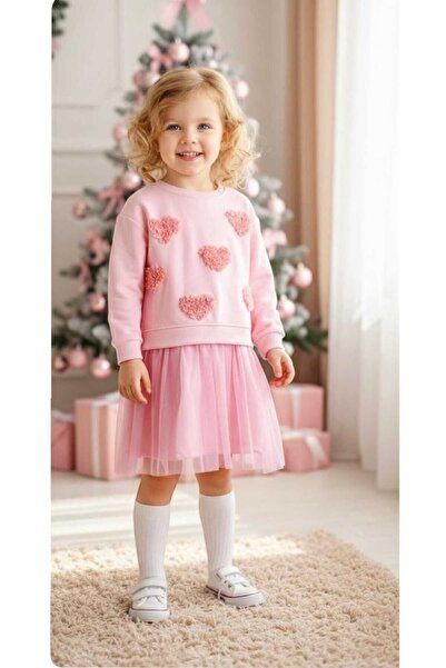 UNİCORNKİDS Kalpli kazak elbise