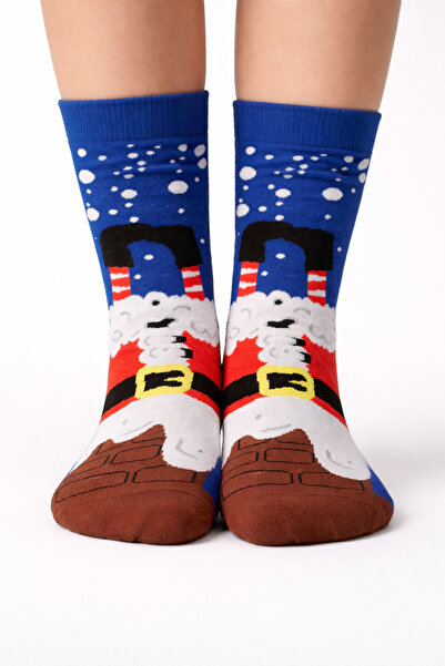 uğurlu dükkan Santa Claus Entering the Chimney Socks 36-44