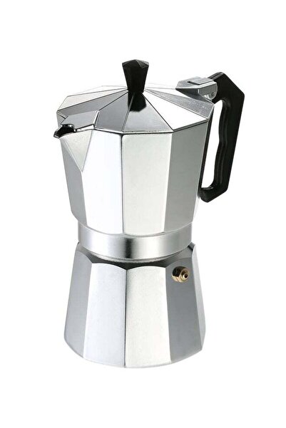 ALMUFARREJ Espresso Maker 6-Cup Silver/Black