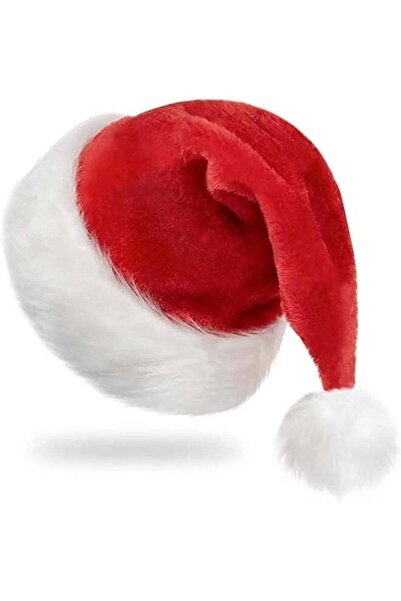 festive Christmas Santa Hat for Adults, Red Velvet Xmas Holiday Hat, Touch Soft and Comfortable