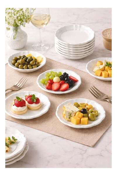 Dania 🏺 Multi-purpose porcelain dinnerware set – 12 pieces | 10.5 cm size ✨🤍