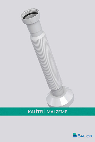 BALİOR Seramik Lavabo Sifonu Koku Engelleyici Aç-Kapa Mat Beyaz