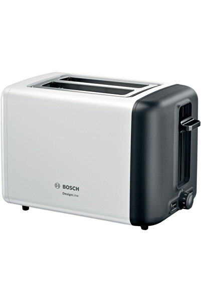 Bosch Stainless steel toaster, 2 slices, 970 W, 300 x 170 mm, black/white