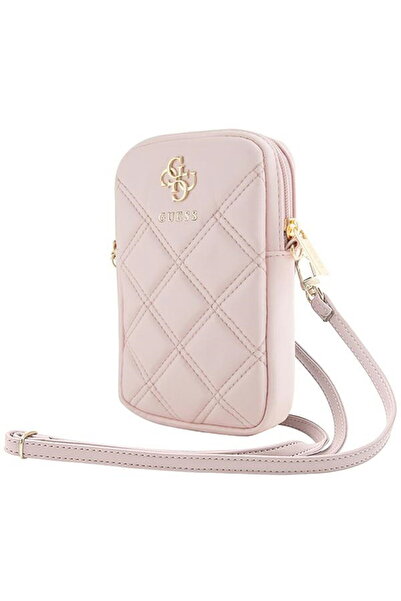 Guess Zipper Phone Pouch - (GUWBZPSQSSGP) - Pink