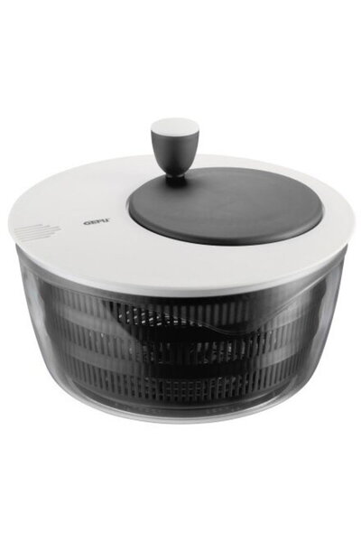 GEFU Centru de salată rotativ, negru, alb, manivelă/mâner