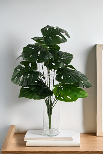 Yapay Çiçek Deposu Yapay Bitki 18 Yapraklı Deve Tabanı 60 cm Yeşil