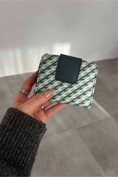 Yuka Atelier Linea Patterned Minimal Cover Faux Leather Wallet