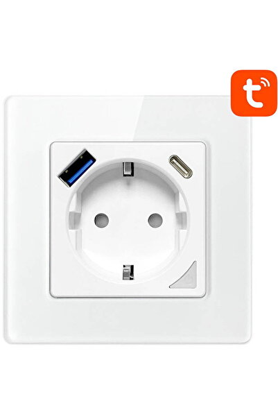 Avatto -WOT10, TUYA, USB-A, USB-C, alb