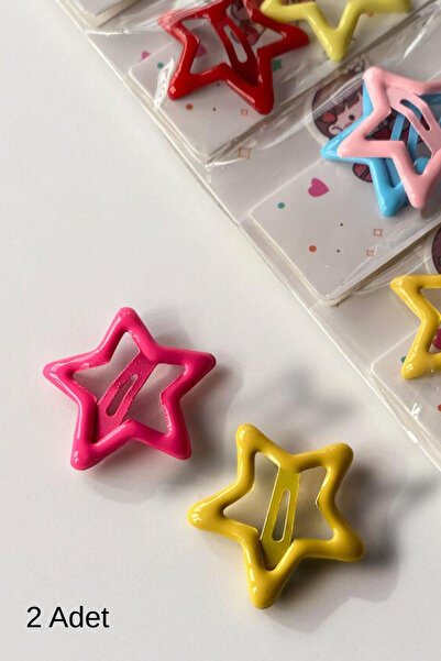 Nati Co Yıldız Figürlü Çıtçıt Toka 2’li Set – Renkli Günlük Kız Çocuk Tokası