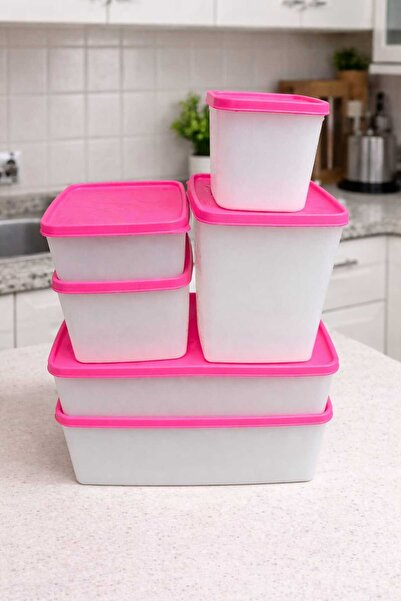 HOBBY LİFE Alaska 6-Piece No Frost Deep Freezer Storage Container Set (Flexible & Quick Freezing)