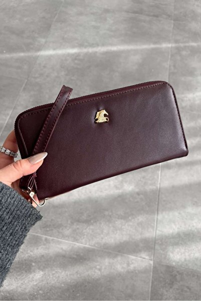 Yuka Atelier Oversize Telefon Bölmeli Suni Deri Kadın Cüzdan