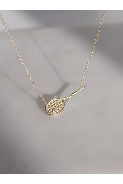 Reorah Collection Tenis Raketi 925 Gümüş Kolye
