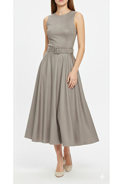 SORALLİNE KADIN KIŞLIK KLOŞ ETEK 779 KADİFE CROCODIL TAŞ RENGİ 95 CM BOYUNDA