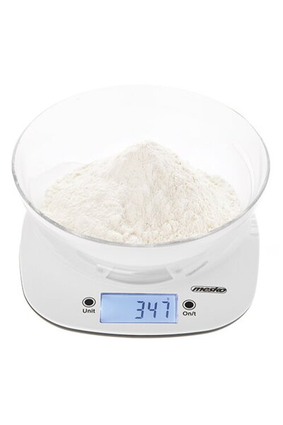 MESKO Cantar de bucatarie cu bol Alb