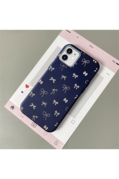 Hontinga iPhone 12 Uyumlu Deri Dokusu Anti Düşme Yumuşak Silikon Telefon Kılı...