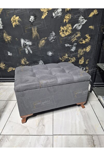 aldagelsin Çizgi Sandıklı Puf Bench 70 cm Özel Renk Ayak