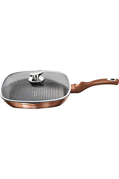 Berlinger Haus Gril Metallic 28cm, capac din sticla BH/1610 Rose Gold